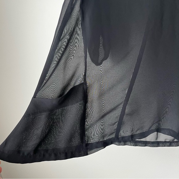 5/25$ Lily White sheer blouse size Large - Picture 3 of 8